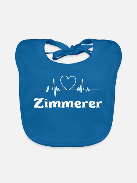Zimmerer Zimmermann - Baby Bio-Lätzchen - Pfauenblau
