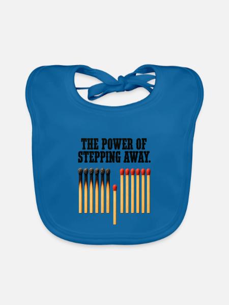 The Power of Stepping Away – Burnout & Achtsamkeit - Baby Bio-Lätzchen - Pfauenblau - Vorne
