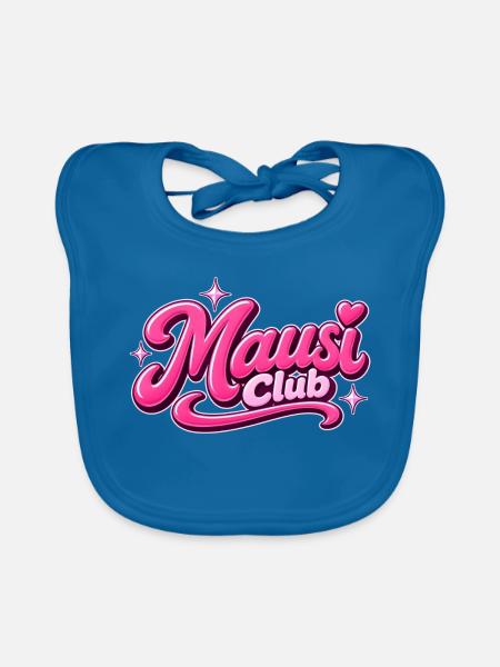 Mausi Club Y2K - Baby Bio-Lätzchen - Pfauenblau