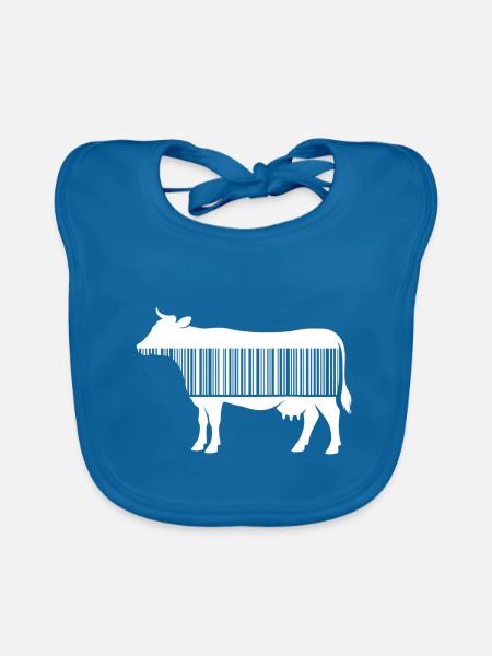 BarKUHde - mehr als eine Nummer - Baby Bio-Lätzchen - Pfauenblau