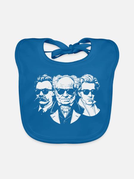 Philosophen des Existentialismus - Baby Bio-Lätzchen - Pfauenblau