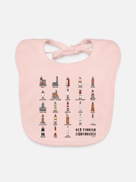 FINNISH LIGHTHOUSE Hemden, Textilien und Geschenkartikel - Baby Bio-Lätzchen - Rose