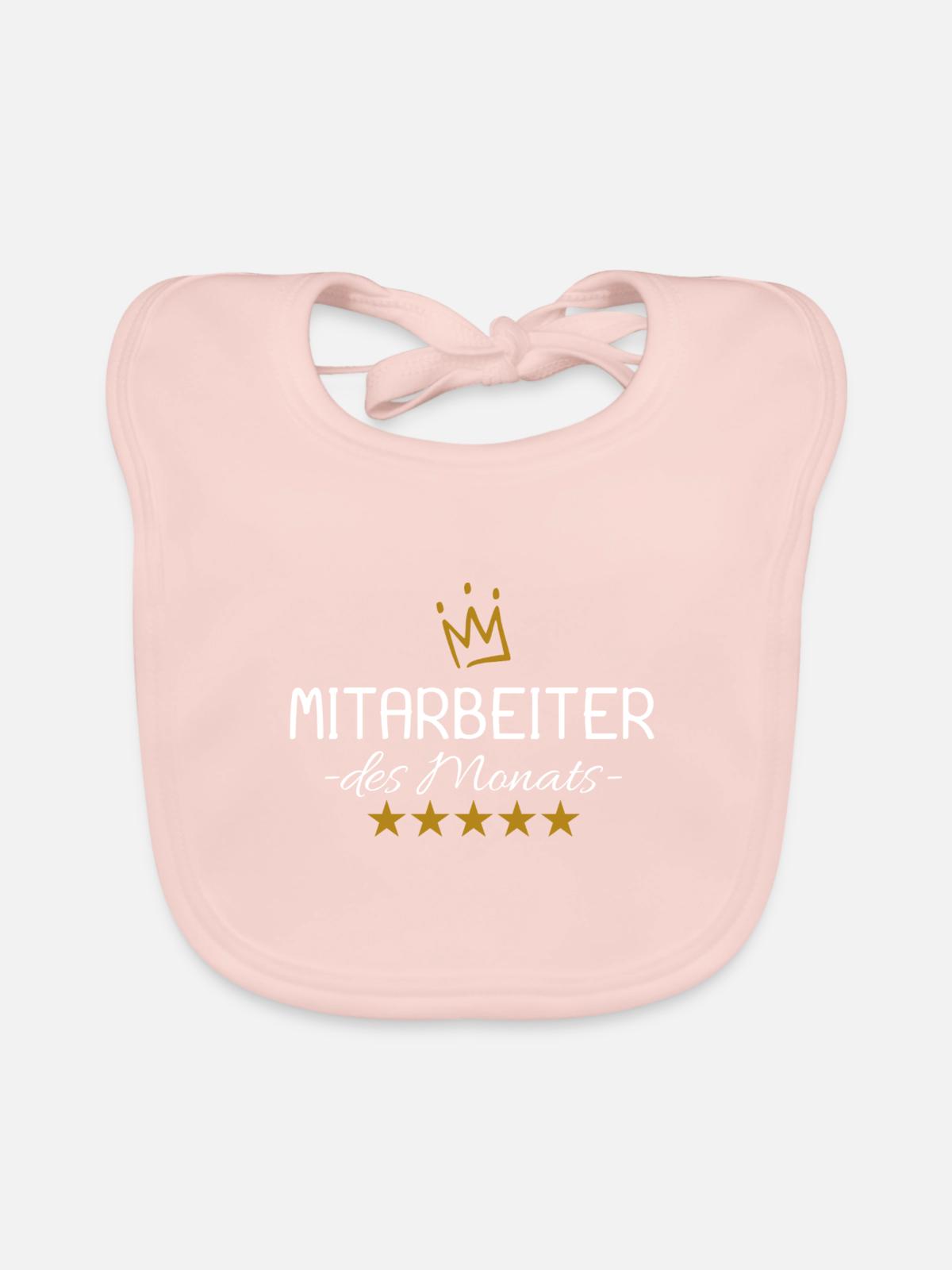 Mitarbeiter des Monats - Baby Bio-Lätzchen - Rose - Vorne
