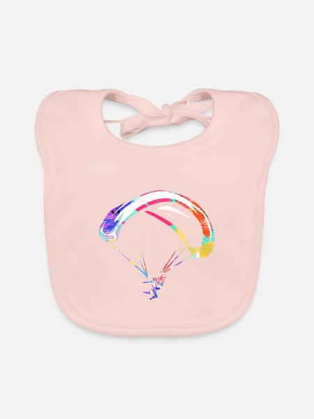 Adrenalinstarker Gleitschirm Flieger - Baby Bio-Lätzchen - Rose