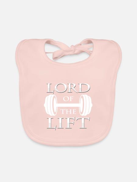 dumbbell - Organic Baby Bibs - rose - Front