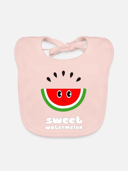 Süße Wassermelone - Baby Bio-Lätzchen - Rose