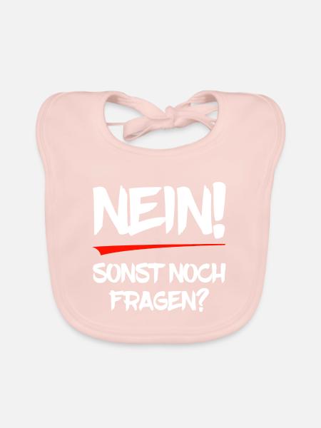 Nein! Sonst noch Fragen? - Baby Bio-Lätzchen - Rose - Vorne