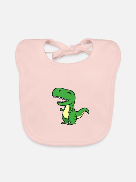 T-Rex - Baby Bio-Lätzchen - Rose - Vorne