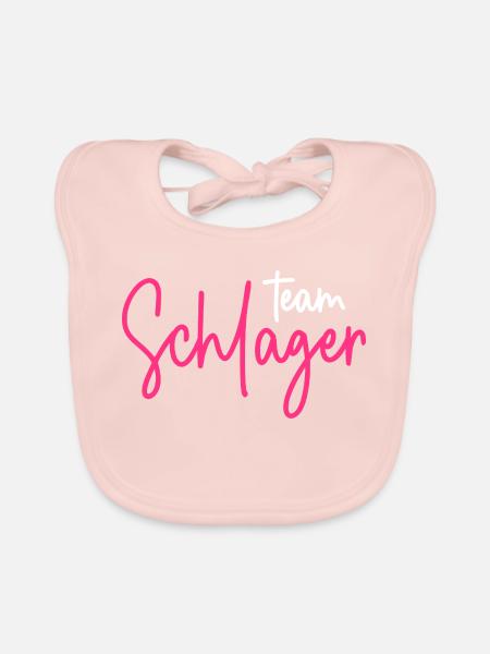 Team Schlager - Baby Bio-Lätzchen - Rose - Vorne