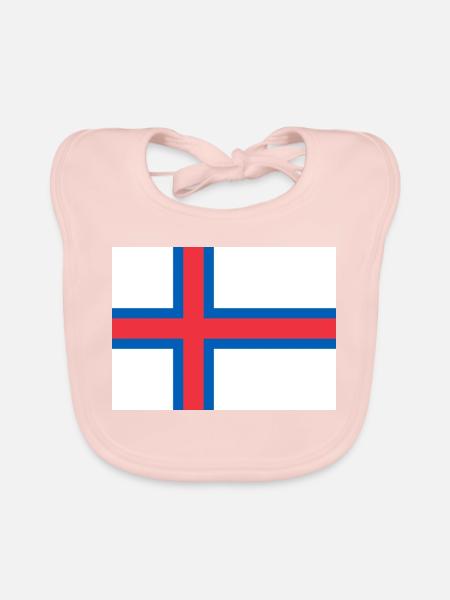 Färöer Inseln - Baby Bio-Lätzchen - Rose