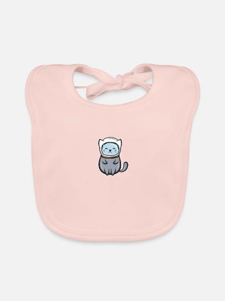 Astronaut Kosmonaut Raumfahrer Taikonaut - Baby Bio-Lätzchen - Rose - Vorne