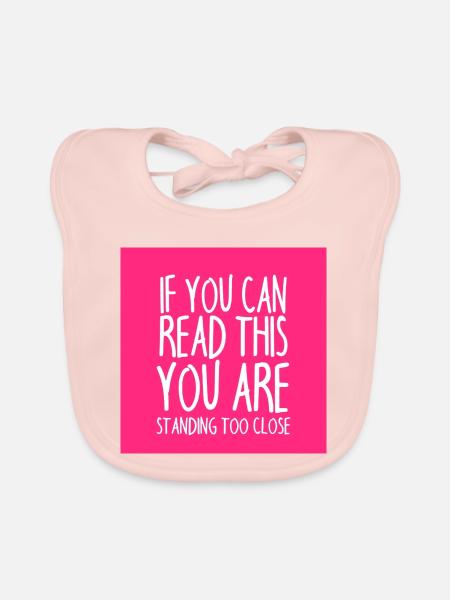 Mundschutz lustig Spruch - lustige Sprüche - Baby Bio-Lätzchen - Rose - Vorne