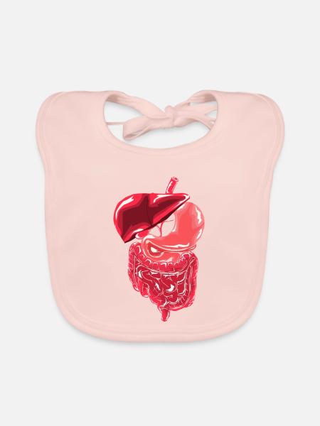 Flinker Gastroenterologe Endoskopie - Baby Bio-Lätzchen - Rose - Vorne