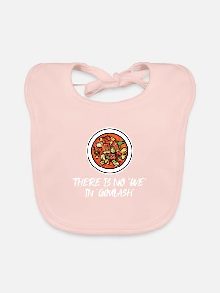Feuriger Rindfleischgulasch Ungarn - Baby Bio-Lätzchen - Rose