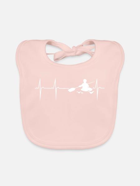 herzschlag kajak - Baby Bio-Lätzchen - Rose