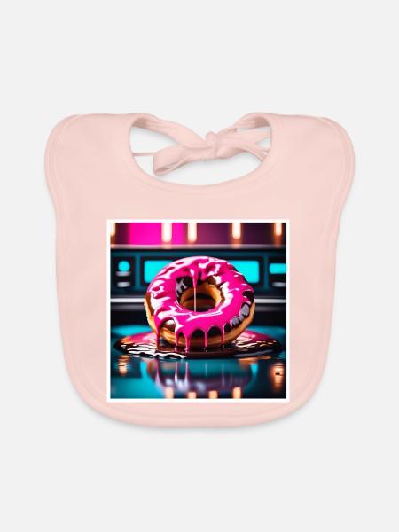 Donut 2 - Baby Bio-Lätzchen - Rose