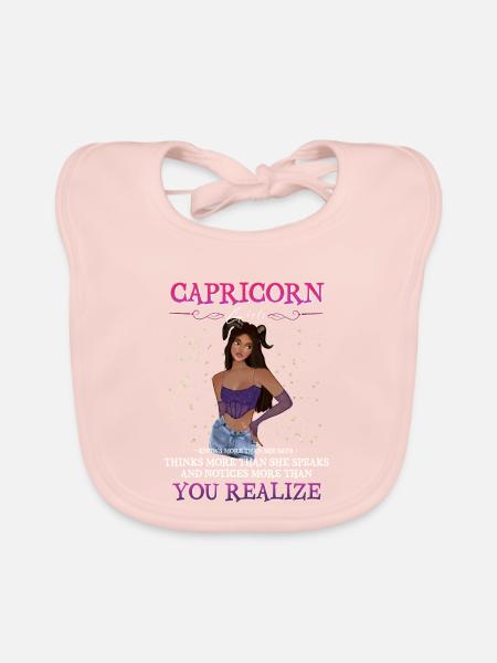 Capricorn girl - Baby Bio-Lätzchen - Rose