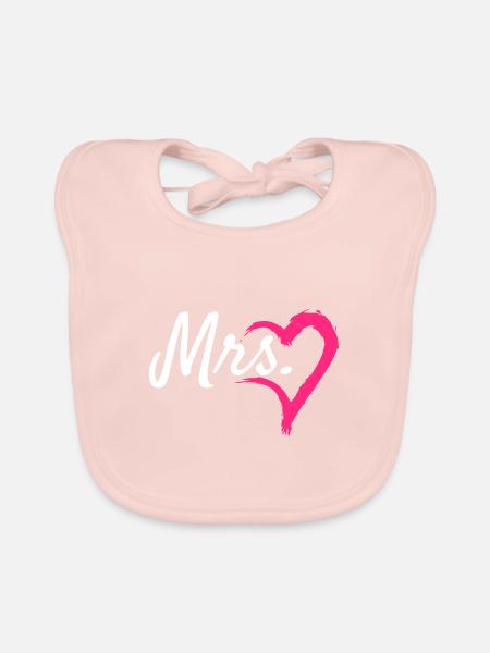 Mrs Herz - Baby Bio-Lätzchen - Rose