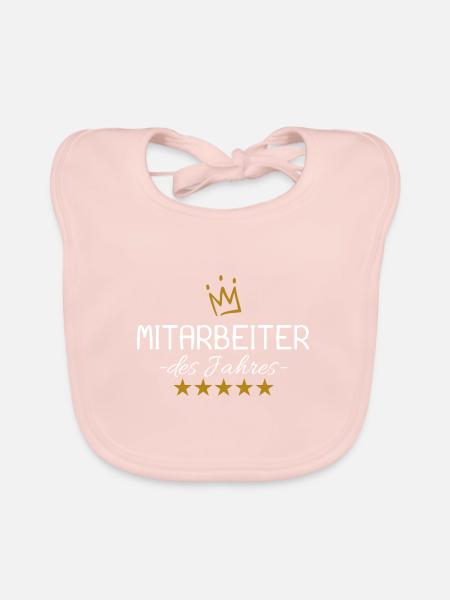 Mitarbeiter des Jahres mit Krone Geschenk - Baby Bio-Lätzchen - Rose