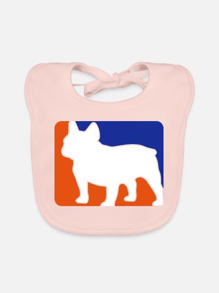 french bulldog1 - Baby Bio-Lätzchen - Rose