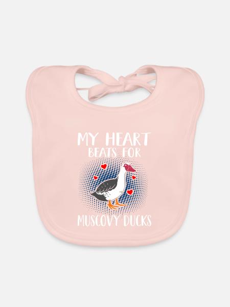 Muscovy Ducks - Baby Bio-Lätzchen - Rose
