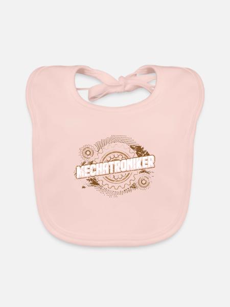 Mechatroniker Geschenk - Baby Bio-Lätzchen - Rose - Vorne