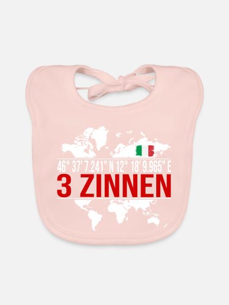 3 Zinnen - Baby Bio-Lätzchen - Rose