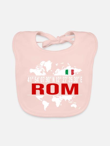 Rom - Baby Bio-Lätzchen - Rose