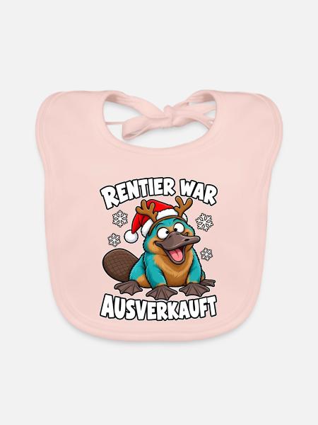 Rentier war ausverkauft Weihnachten - Baby Bio-Lätzchen - Rose