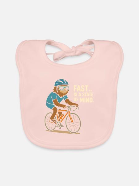 Fast… is a state of mind - Baby Bio-Lätzchen - Rose - Vorne