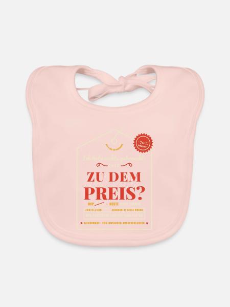 Black Week Shopping – Schnäppchen Geschenk lustig - Baby Bio-Lätzchen - Rose - Vorne