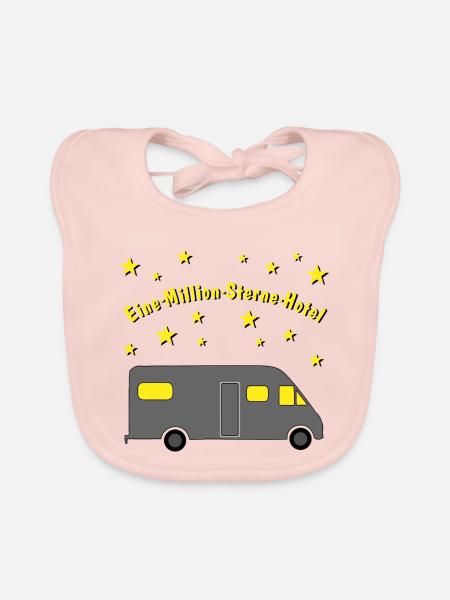 eine million sterne hotel luxus wohnmobil - Baby Bio-Lätzchen - Rose - Vorne