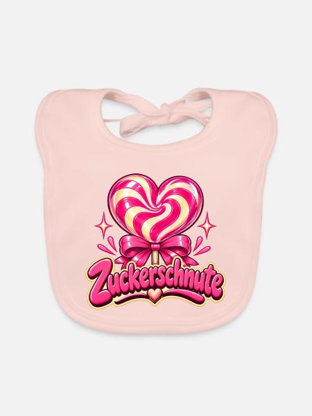 Zuckerschnute Y2K - Baby Bio-Lätzchen - Rose - Vorne