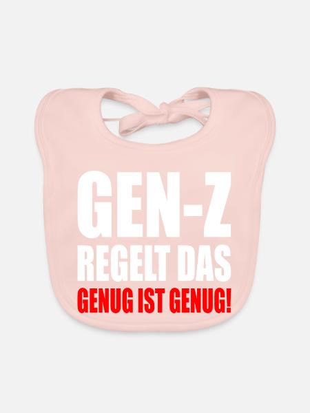 gen z regelt das - Baby Bio-Lätzchen - Rose