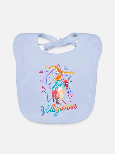 Anmutige Voltigierkunst Teamkür - Baby Bio-Lätzchen - sky Blue