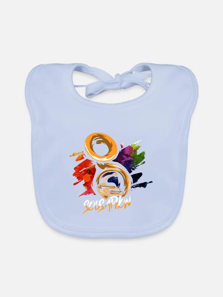 Wuchtiges Sousaphon Blasorchester - Baby Bio-Lätzchen - sky Blue