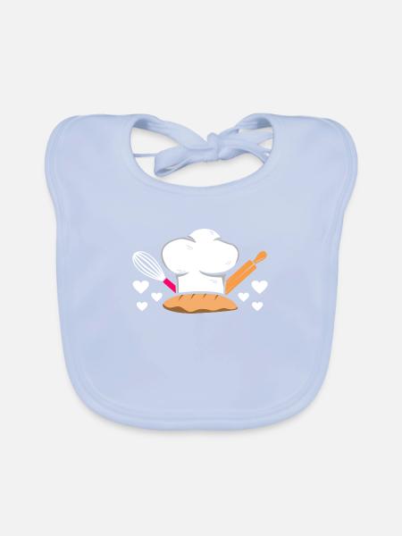 Bäckerin - Baby Bio-Lätzchen - sky Blue