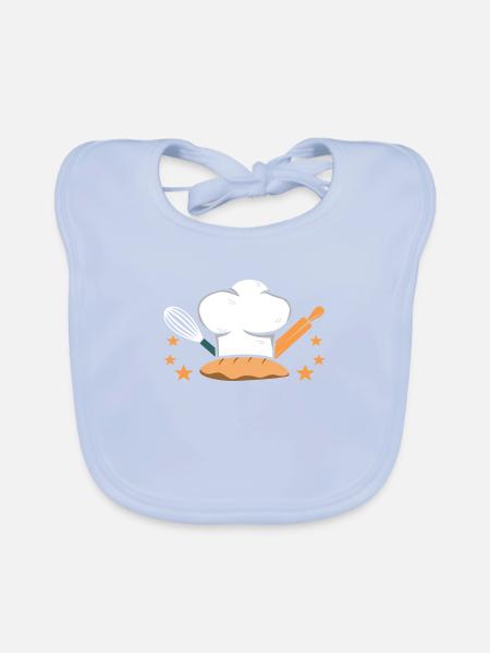 Bäcker - Baby Bio-Lätzchen - sky Blue