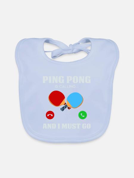 Ping-pong - Bavoir bio Bébé - bleu ciel - Devant