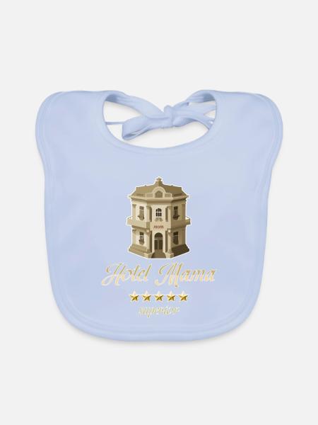 Hotel Mama Deluxe 5 Sterne - Baby Bio-Lätzchen - sky Blue