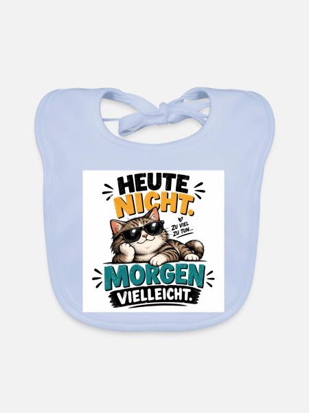 „Lustige Sprüche & kreative Designs“. - Baby Bio-Lätzchen - sky Blue