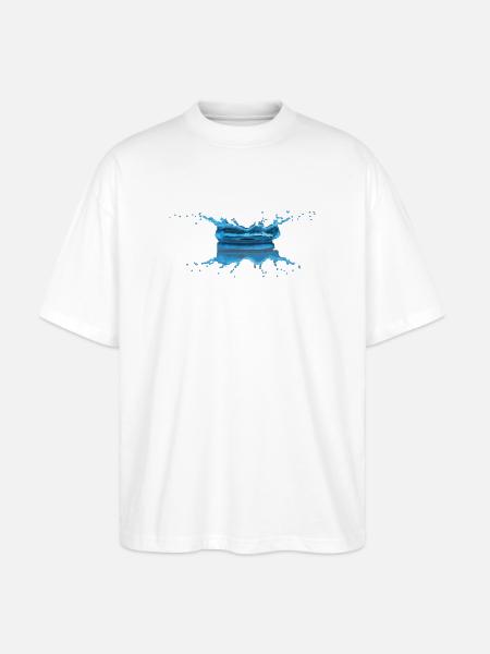 Water drop - Stanley/Stella Oversized Unisex Organic T-shirt Blaster 2.0 - white