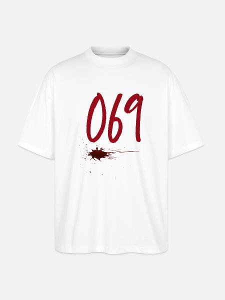 Postal Code Frankfurt 069 - Stanley/Stella Oversized Unisex Organic T-shirt Blaster 2.0 - white