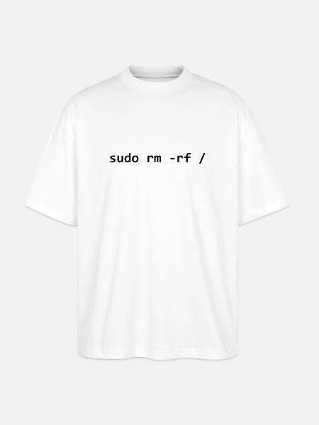 sudo rm rf - Stanley/Stella Oversized Unisex Bio T-Shirt Blaster 2.0 - Weiß