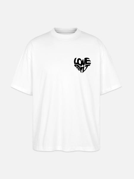 LOVE SYLT HERZ - Stanley/Stella Oversized Unisex Bio T-Shirt Blaster 2.0 - Weiß