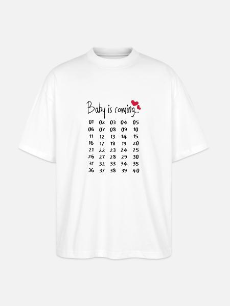 Sjov graviditet gravid gave forældre - Stanley/Stella Oversize Unisex Øko T-shirt Blaster 2.0 - hvid