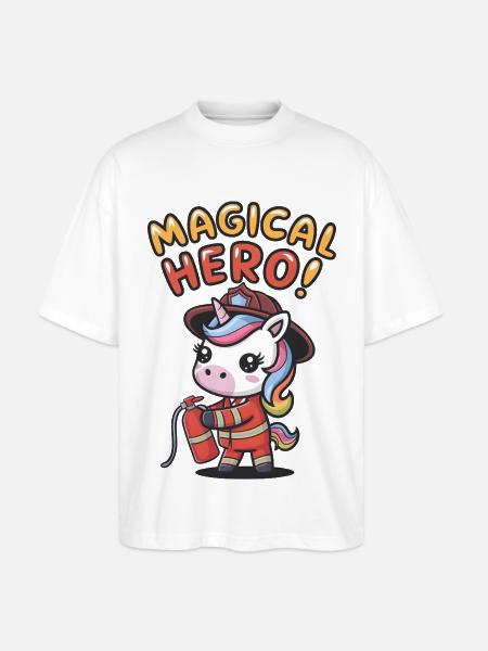 Magical Hero! - Stanley/Stella Oversized Unisex Organic T-shirt Blaster 2.0 - white