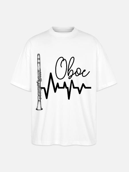 Oboe - Stanley/Stella Oversized Unisex Bio T-Shirt Blaster 2.0 - Weiß