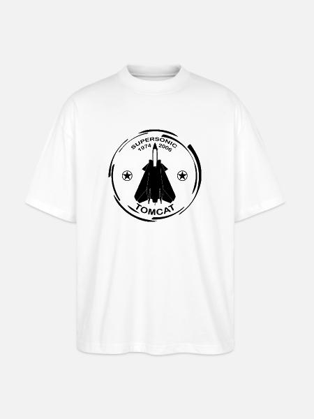 Plane F14 Tomcat - Stanley/Stella Oversized Unisex Organic T-shirt Blaster 2.0 - white