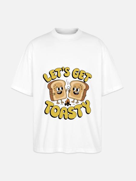 Lass uns warm werden - Stanley/Stella Oversized Unisex Bio T-Shirt Blaster 2.0 - Weiß